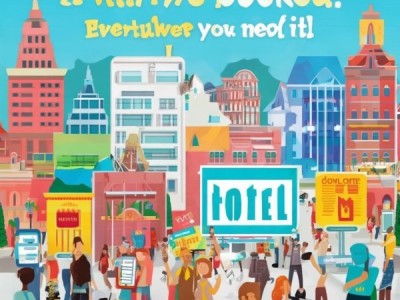 网上订酒店，轻松轻松， everywhere you need it!