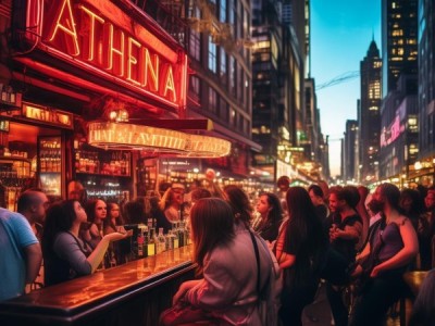 纽约街头雅典娜酒吧，音乐与生活的完美相遇