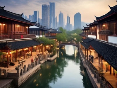 杭州运河广场，千年古都，现代魅力并存