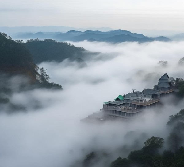 探索云雾山的云雾之境，白云酒店之旅