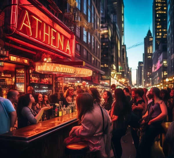 纽约街头雅典娜酒吧，音乐与生活的完美相遇