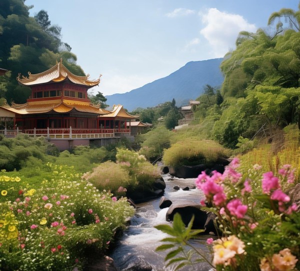 洛社锦江之星位于台中地区，这是一个令人着迷的佛教圣地。