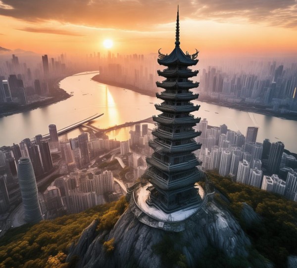 石岐峰文塔秘境，黄浦江之上的自然明珠