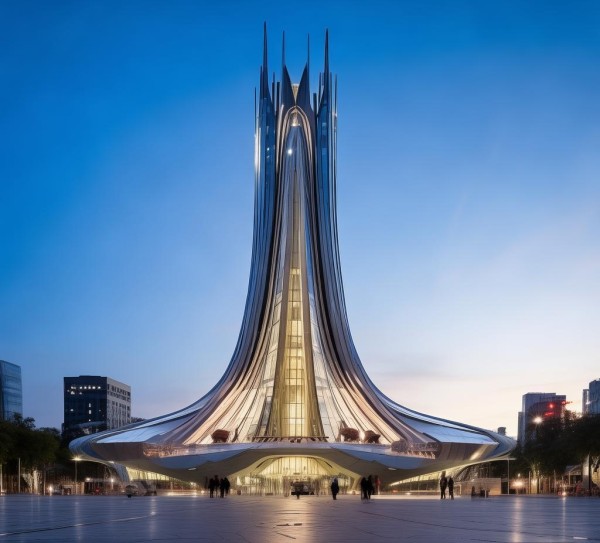 北京桂州大厦12米高的商业与科技大教堂，位于北京大广场，不容错过！